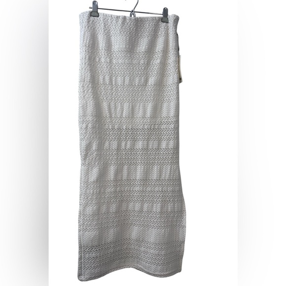Rachel Paige Women’s White Textured Knit Vacation Midi Pencil Skirt, Size XL NWT - Picture 1 of 11